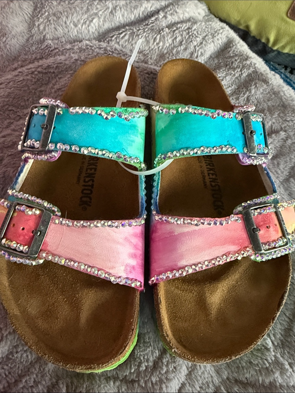 Birkenstock Men’s Arizona Color Block Sandals Pink & Blue EU 40